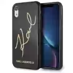 Чехол Karl Lagerfeld Signature Glitter для iPhone XR Black (KLHCI61DLKSBK)