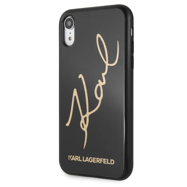 Чохол Karl Lagerfeld Signature Glitter для iPhone XR Black (KLHCI61DLKSBK)