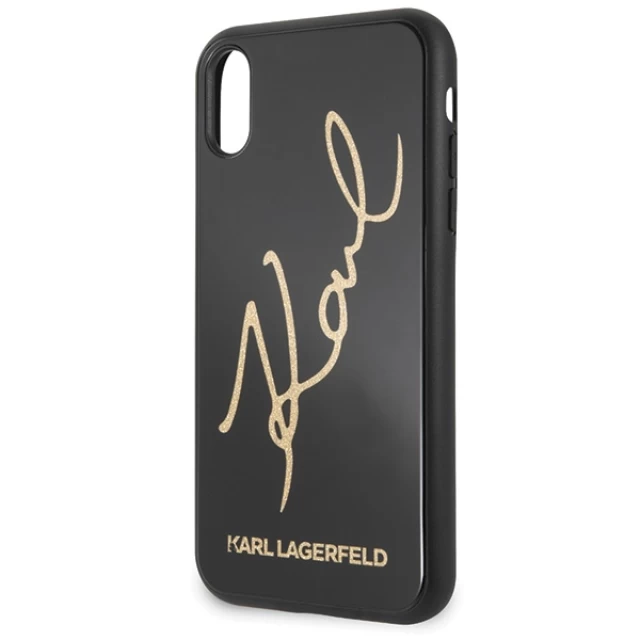 Чохол Karl Lagerfeld Signature Glitter для iPhone XR Black (KLHCI61DLKSBK)