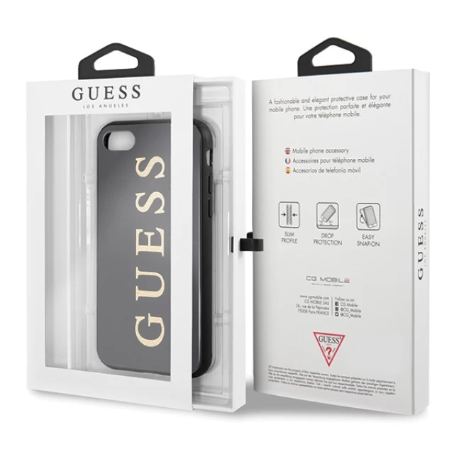 Чехол Guess Classic Double Layer Glitter для iPhone SE 2022/SE 2020 | 8 | 7 Black (GUHCI8TGGGBK)