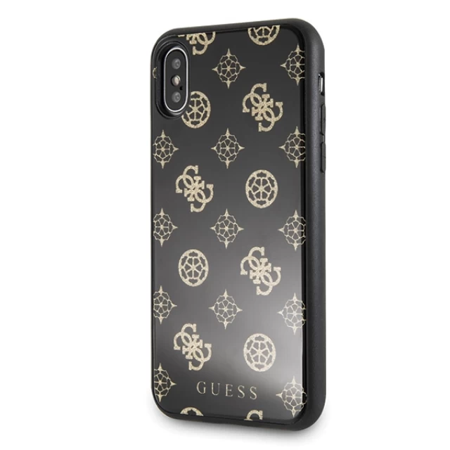 Чохол Guess Peony G Double Layer Glitter для iPhone X | XS Black (GUHCPXTGGPBK)