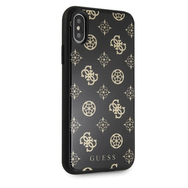 Чохол Guess Peony G Double Layer Glitter для iPhone X | XS Black (GUHCPXTGGPBK)