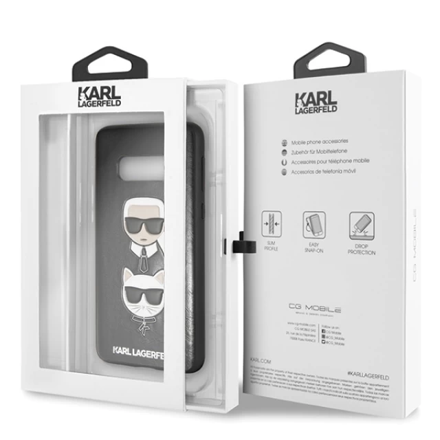 Чехол Karl Lagerfeld Karl & Choupette для Samsung Galaxy S10e G970 Black (KLHCS10LKICKCSBK)