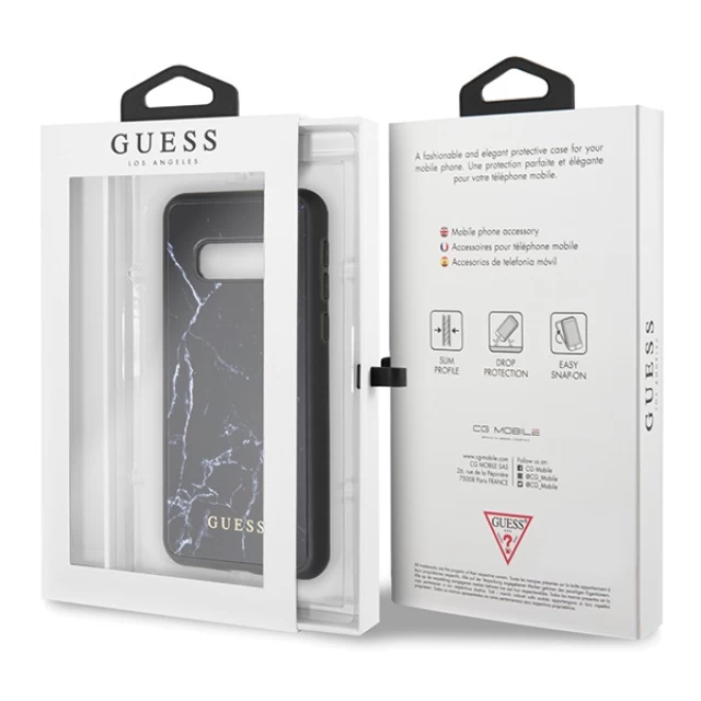 Чехол Guess Marble для Samsung Galaxy S10e G970 Black (GUHCS10LHYMABK)