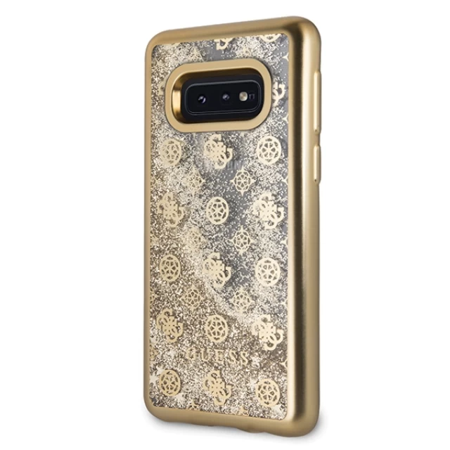Чохол Guess 4G Peony Liquid Glitter для Samsung Galaxy S10e Gold (GUHCS10LPEOLGGO)