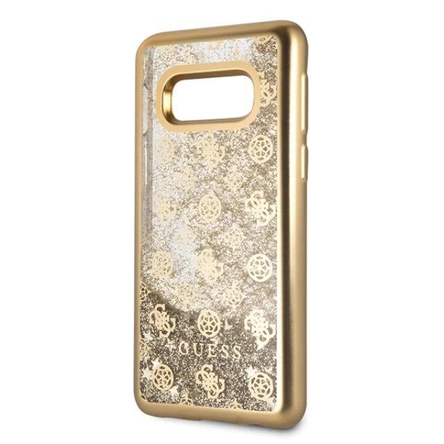 Чохол Guess 4G Peony Liquid Glitter для Samsung Galaxy S10e Gold (GUHCS10LPEOLGGO)