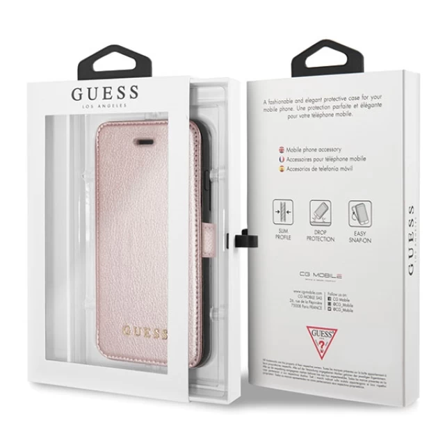 Чехол Guess Iridescent для iPhone SE 2022/SE 2020 | 8 | 7 Rose Gold (GUFLBKI8IGLRG)