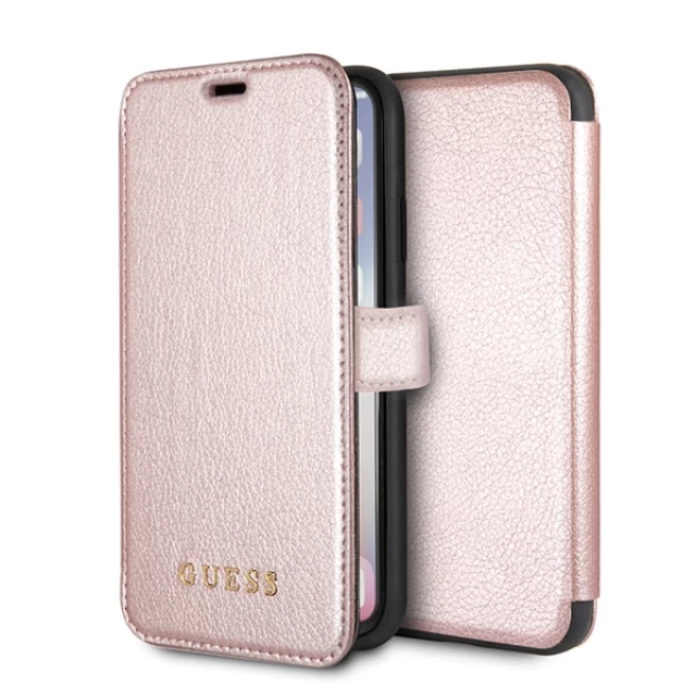 Чехол Guess Iridescent для iPhone X | XS Rose Gold (GUFLBKPXIGLRG)