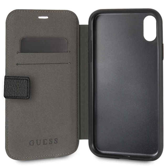 Чехол Guess Leather Book Case для iPhone XR Iridescent Black (GUFLBKI61IGLBK)
