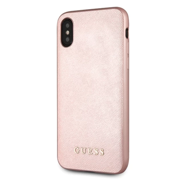 Чехол Guess Saffiano для iPhone X | XS Pink (GUHCPXSLSAPI)