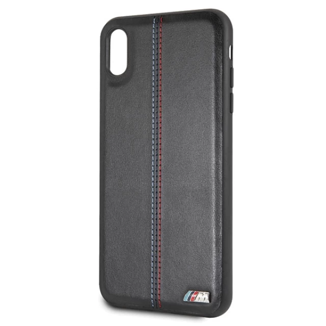 Чохол BMW для iPhone XS Max Tricolor Stiches Black (BMHCI65MTRIBK)