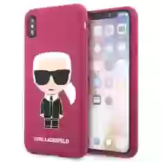 Чехол Karl Lagerfeld Silicone Ikonik для iPhone X | XS Fushia (KLHCPXSLFKFU)