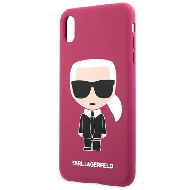 Чехол Karl Lagerfeld Silicone Ikonik для iPhone X | XS Fushia (KLHCPXSLFKFU)