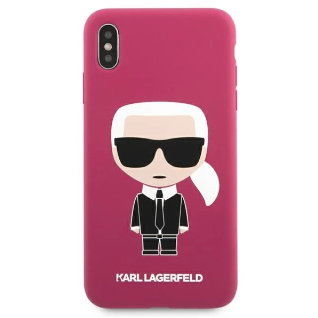 Чехол Karl Lagerfeld Silicone Ikonik для iPhone X | XS Fushia (KLHCPXSLFKFU)