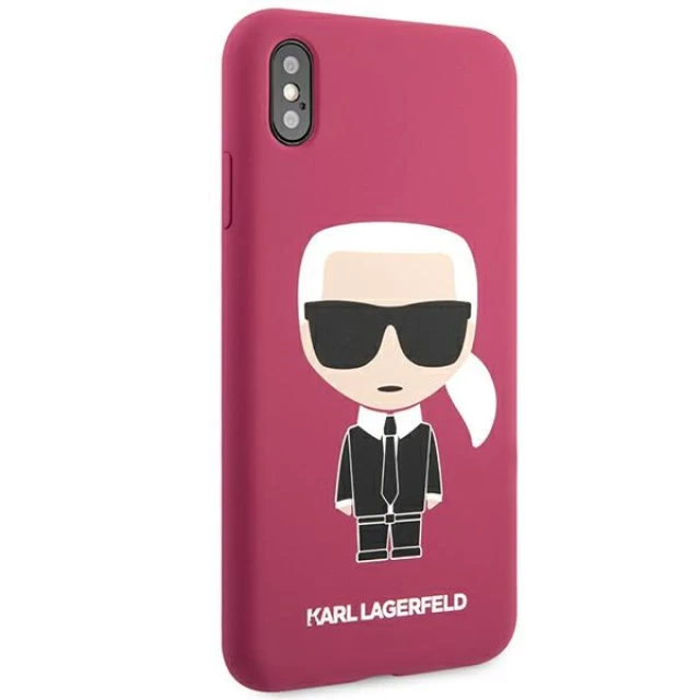 Чохол Karl Lagerfeld Silicone Ikonik для iPhone X | XS Fushia (KLHCPXSLFKFU)