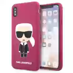 Чохол Karl Lagerfeld Silicone Ikonic для iPhone XS Max Fuschia (KLHCI65SLFKFU)