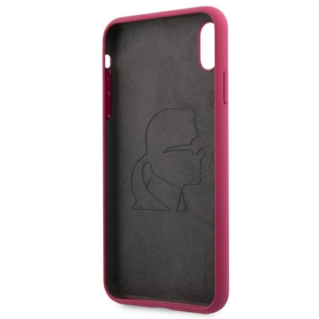 Чехол Karl Lagerfeld Silicone Ikonic для iPhone XS Max Fuschia (KLHCI65SLFKFU)