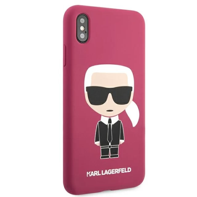 Чохол Karl Lagerfeld Silicone Ikonic для iPhone XS Max Fuschia (KLHCI65SLFKFU)