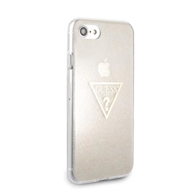 Чехол Guess Glitter Triangle для iPhone SE 2020/8/7 Gold (GUHCI8SGTLGO)