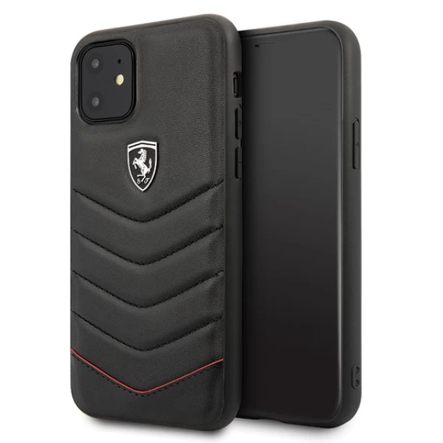 Чехол Ferrari для iPhone 11 Off Track Quilted Black (FEHQUHCN61BK)