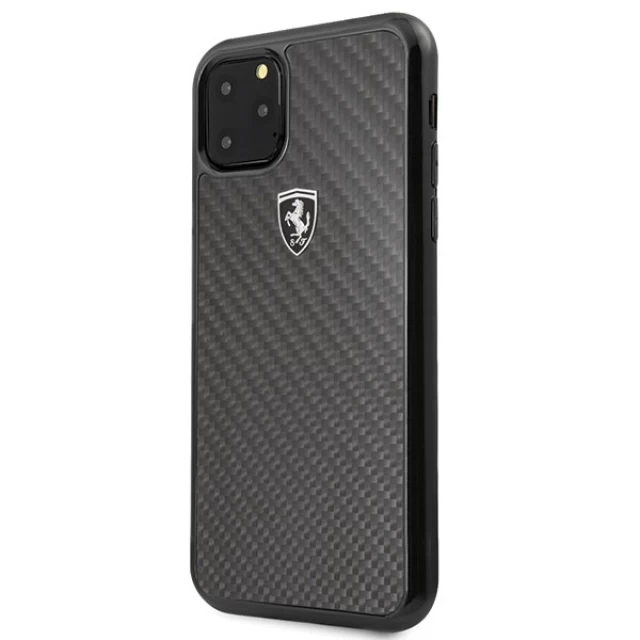 Чехол Ferrari для iPhone 11 Pro Max Carbon Heritage Black (FEHCAHCN65BK)