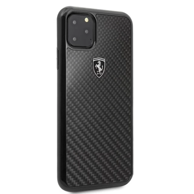 Чехол Ferrari для iPhone 11 Pro Max Carbon Heritage Black (FEHCAHCN65BK)