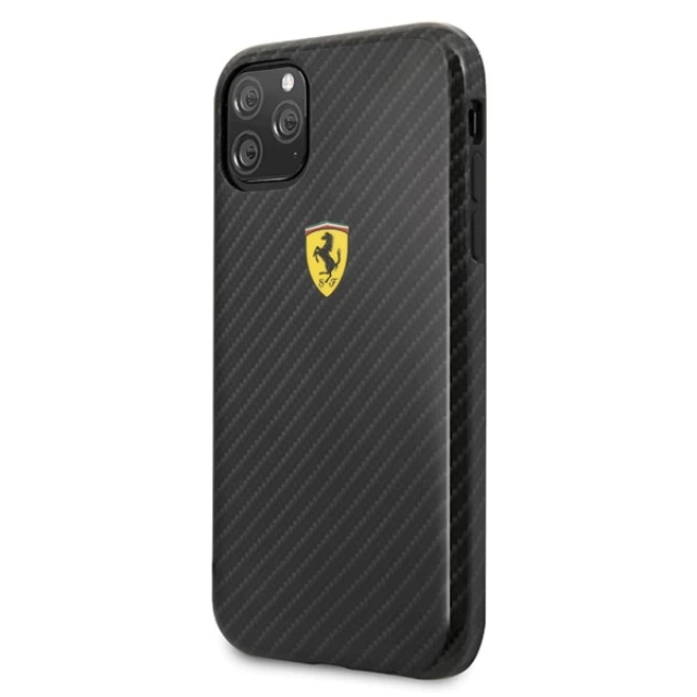 Чехол Ferrari для iPhone 11 Pro On Track Carbon Effect Black (FESPCHCN58CBBK)
