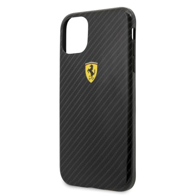 Чохол Ferrari для iPhone 11 | XR On Track Carbon Effect Black (FESPCHCN61CBBK)