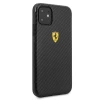 Чехол Ferrari для iPhone 11 | XR On Track Carbon Effect Black (FESPCHCN61CBBK)