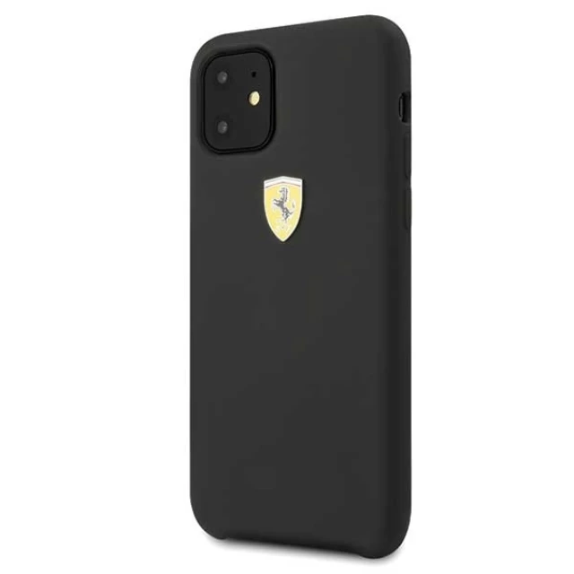 Чохол Ferrari для iPhone 11 | XR Silicone Black (FESSIHCN61BK)