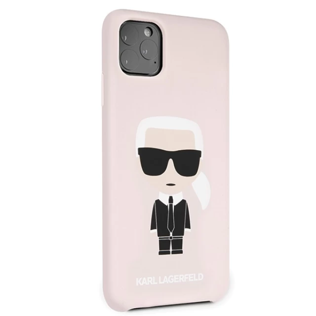 Чохол Karl Lagerfeld Silicone Iconic для iPhone 11 Pro Max Light Pink (KLHCN65SLFKPI)