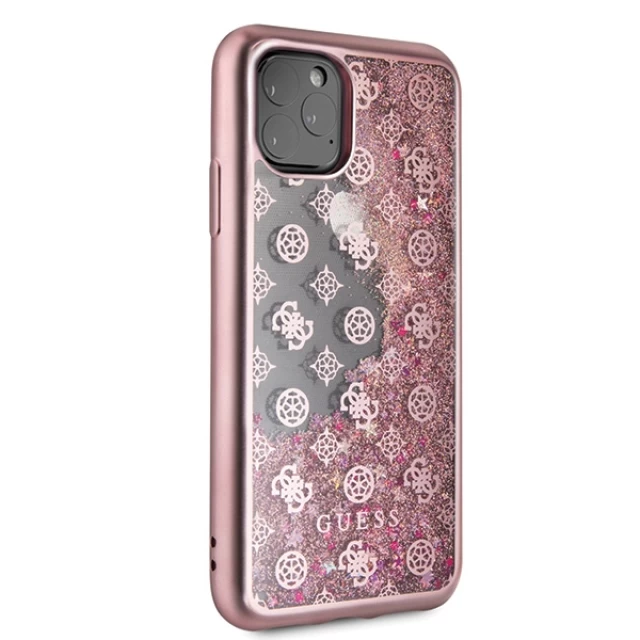 Чехол Guess 4G Peony Liquid Glitter для iPhone 11 Pro Rose Gold (GUHCN58PEOLGPI)