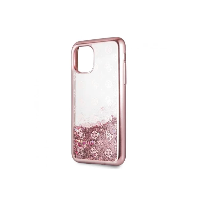 Чехол Guess 4G Peony Liquid Glitter для iPhone 11 Rose Gold (GUHCN61PEOLGPI)