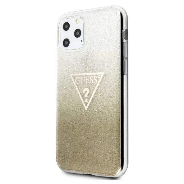 Чохол Guess Glitter Triangle для iPhone 11 Gold (GUHCN61SGTLGO)