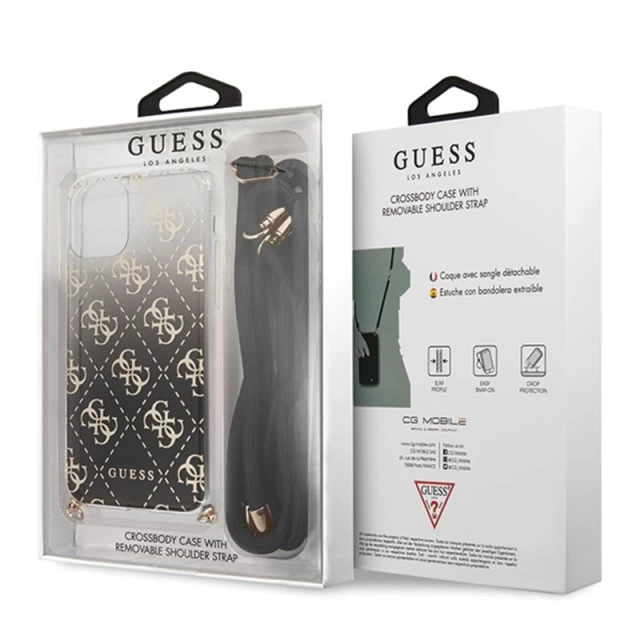 Чохол Guess 4G Gradient (Strap) для iPhone 11 Pro Black (GUHCN58WO4GBK)