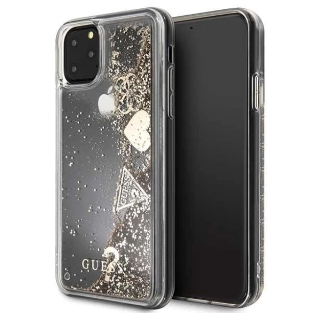 Чохол Guess Glitter Hearts для iPhone 11 Pro Max Gold (GUHCN65GLHFLGO)