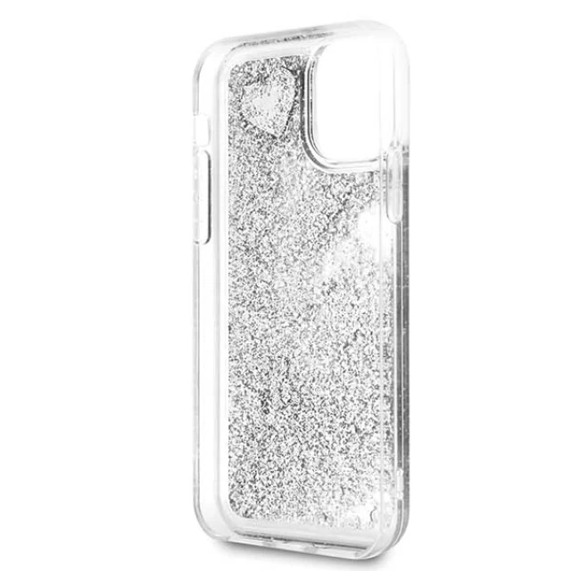 Чехол Guess Glitter Hearts для iPhone 11 Pro Silver (GUHCN58GLHFLSI)