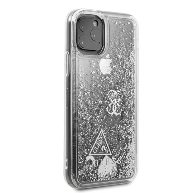 Чохол Guess Glitter Hearts для iPhone 11 Pro Silver (GUHCN58GLHFLSI)
