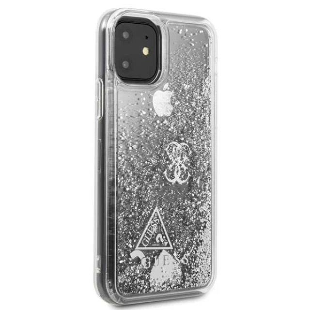 Чохол Guess Glitter Hearts для iPhone 11 Silver (GUHCN61GLHFLSI)