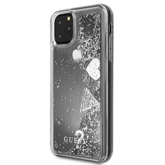 Чохол Guess Glitter Hearts для iPhone 11 Pro Max Silver (GUHCN65GLHFLSI)