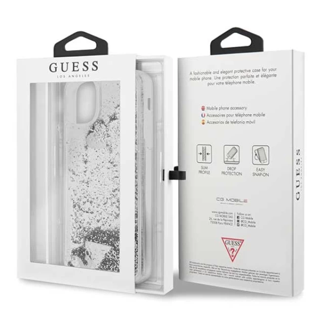 Чехол Guess Glitter Hearts для iPhone 11 Pro Max Silver (GUHCN65GLHFLSI)