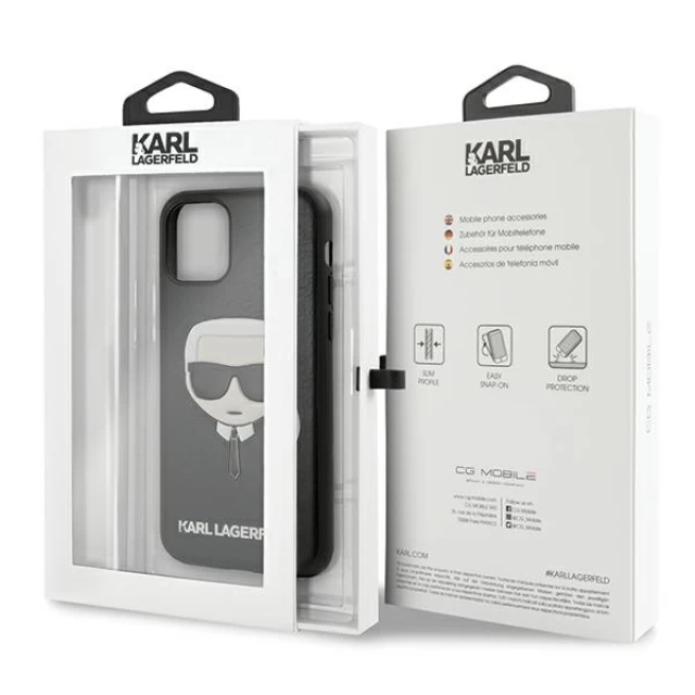 Чехол Karl Lagerfeld Ikonik Karl's Head для iPhone 11 Pro Black (KLHCN58KHBK)