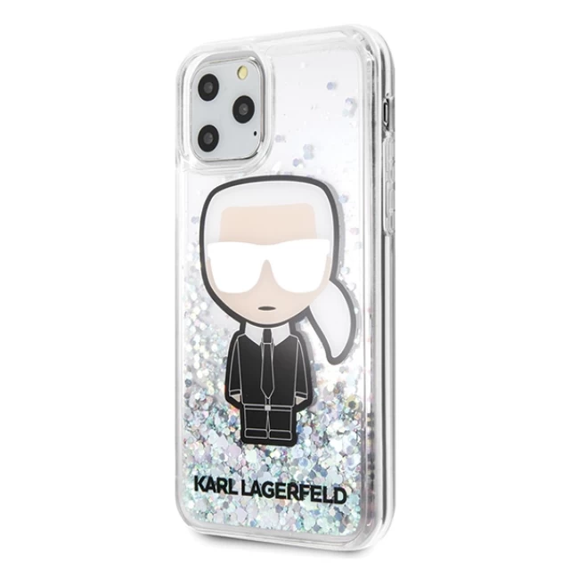 Чохол Karl Lagerfeld Liquid Glitter Ikonik для iPhone 11 Pro Max Iridescent (KLHCN65LGIRKL)
