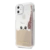 Чохол Karl Lagerfeld Liquid Glitter для iPhone 11 Pink Gold (KLHCN61PABGNU)