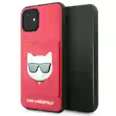Чохол Karl Lagerfeld Choupette Head Cardslot для iPhone 11 Red (KLHCN61CSKCRE)