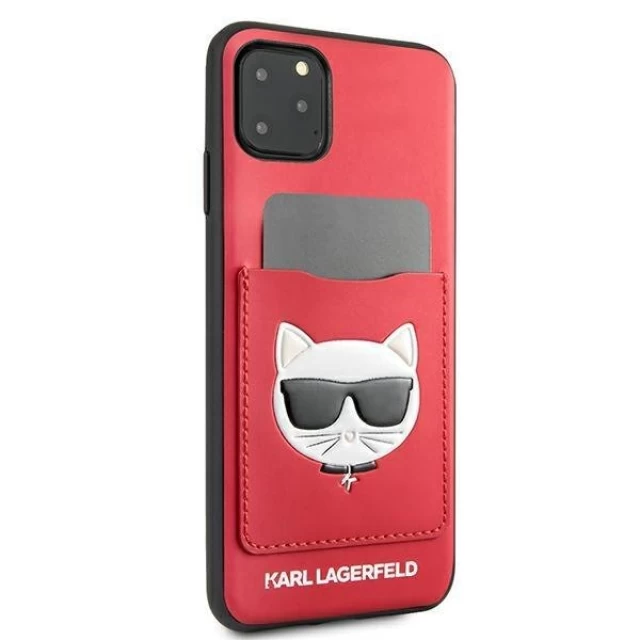 Чохол Karl Lagerfeld Choupette Head Cardslot для iPhone 11 Pro Max Red (KLHCN65CSKCRE)