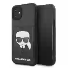 Чехол Karl Lagerfeld Karl's Head Cardslot для iPhone 11 Black (KLHCN61CSKCBK)
