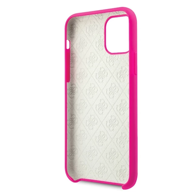 Чохол Guess Silicone 4G Tone On Tone для iPhone 11 Fuchsia (GUHCN61LS4GFU)