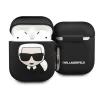 Чохол Karl Lagerfeld Silicone Iconic для AirPods 2/1 Black (KLACCSILKHBK)