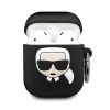 Чохол Karl Lagerfeld Silicone Iconic для AirPods 2/1 Black (KLACCSILKHBK)